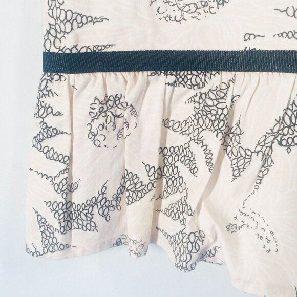 Folio Saks Fifth Avenue Floral Print Ruffle Hem Skirt Pale Pink & Black Size 10 - Picture 4 of 8